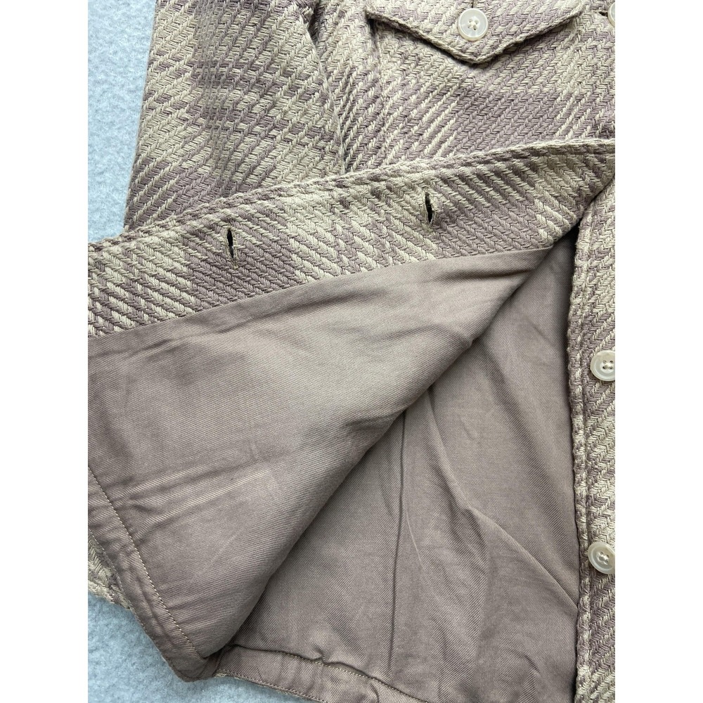 Outerknown Blanket Shirt Jacket Mens S Brown Plaid Quilted Lined Shacket - Picture 13 of 15